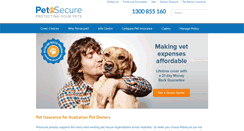 Desktop Screenshot of petsecure.com.au